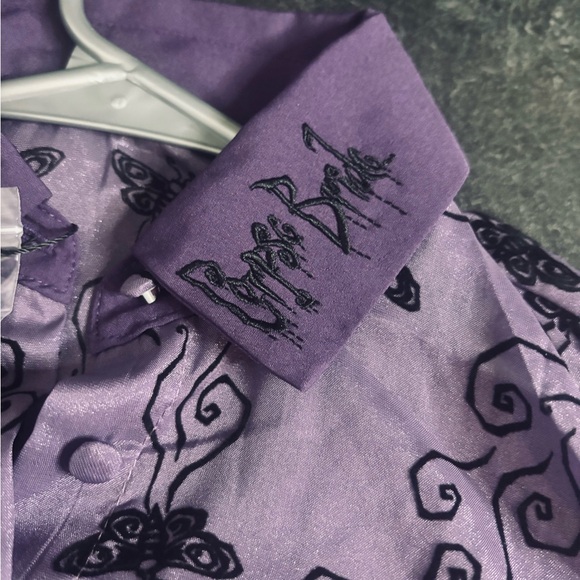 Unique Vintage x Corpse Bride women’s purple embroidered swing dress Sz XS NEW - Picture 6 of 13